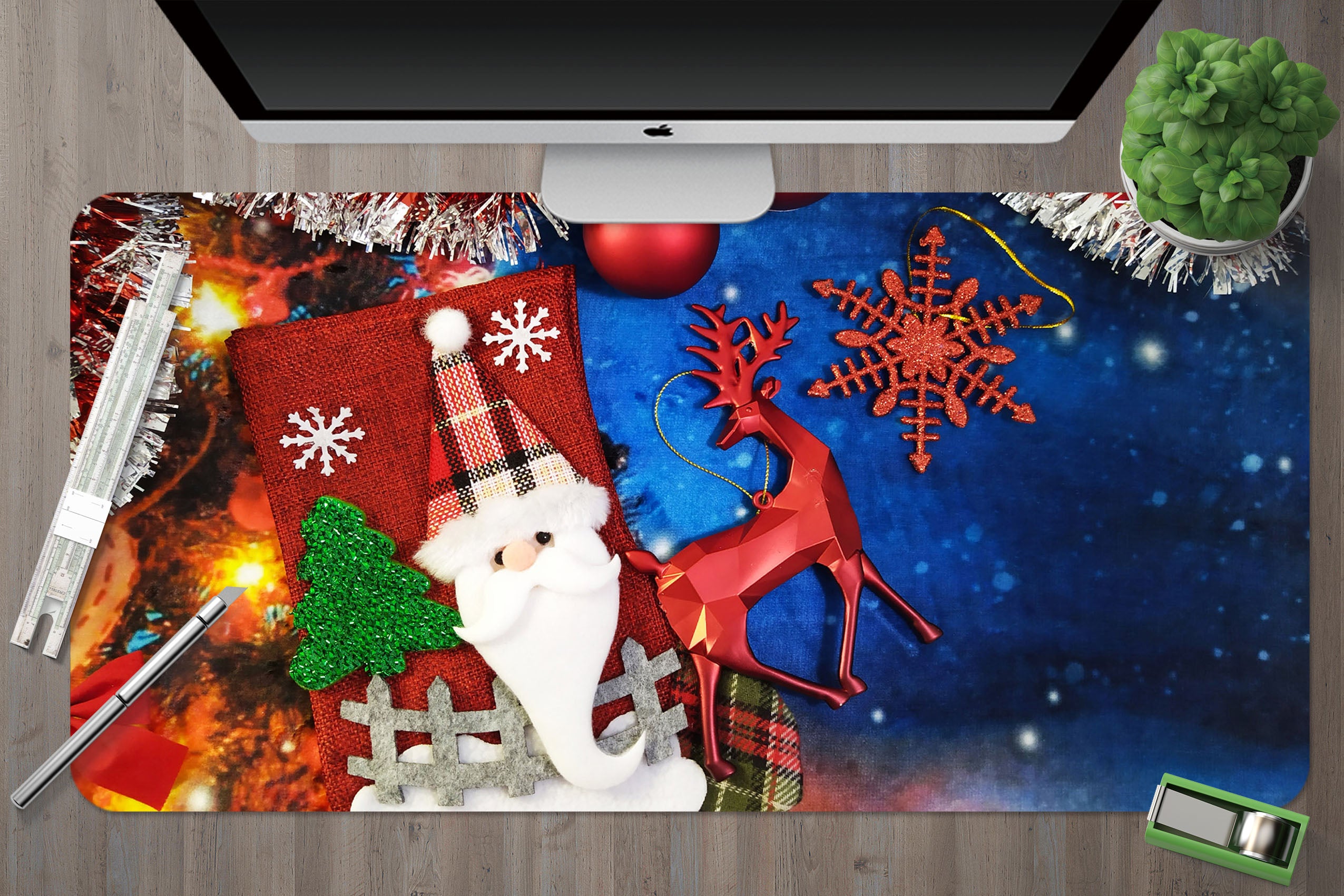 3D Santa Claus 53251 Christmas Desk Mat Xmas
