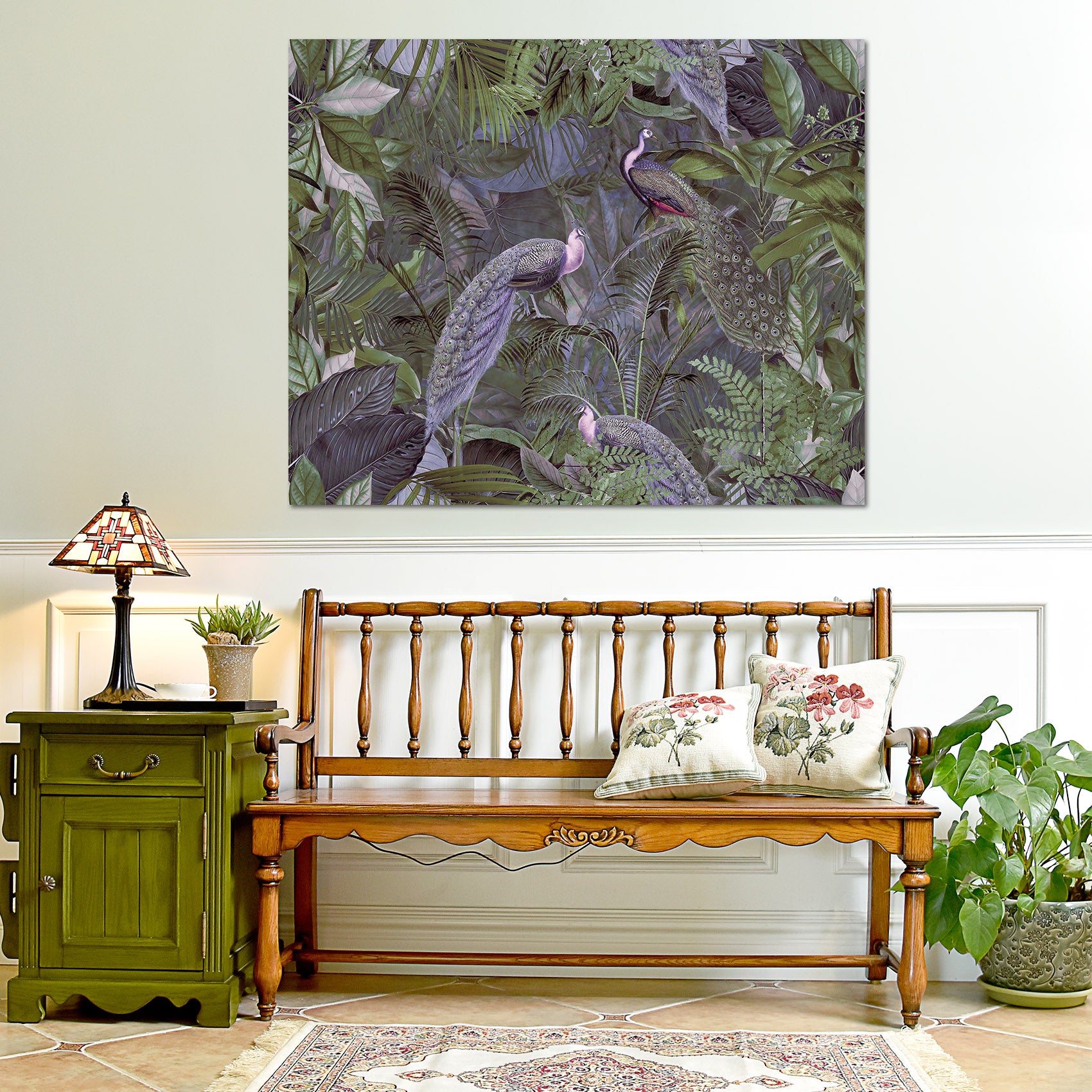 3D Green Peacock 112 Andrea haase Wall Sticker