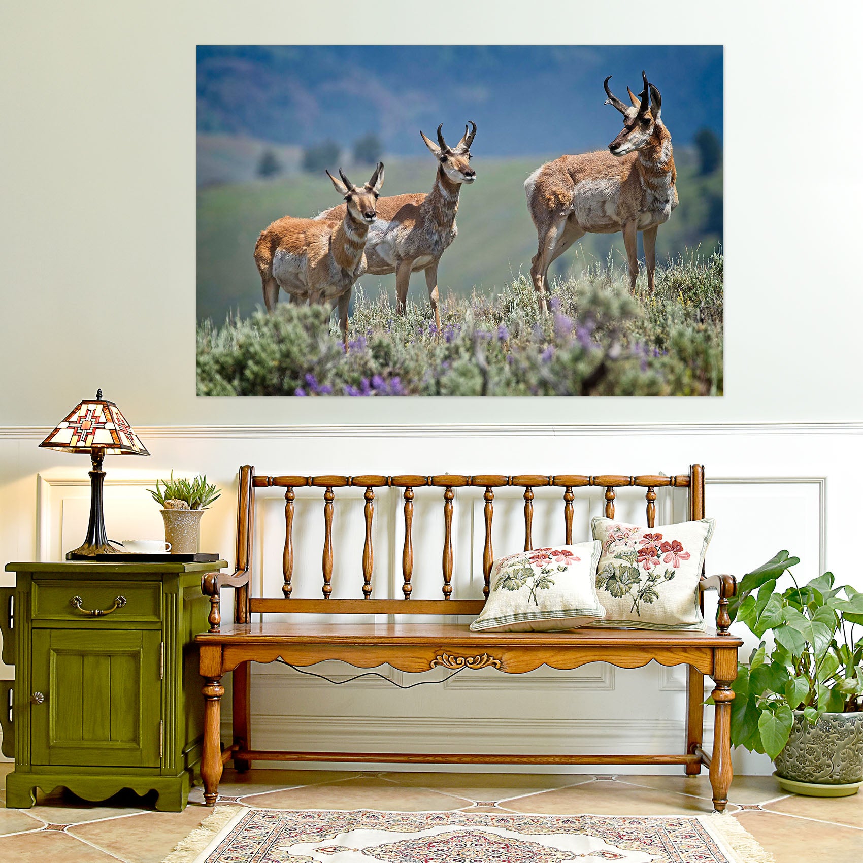 3D Pronghorn Antelope 002 Kathy Barefield Wall Sticker