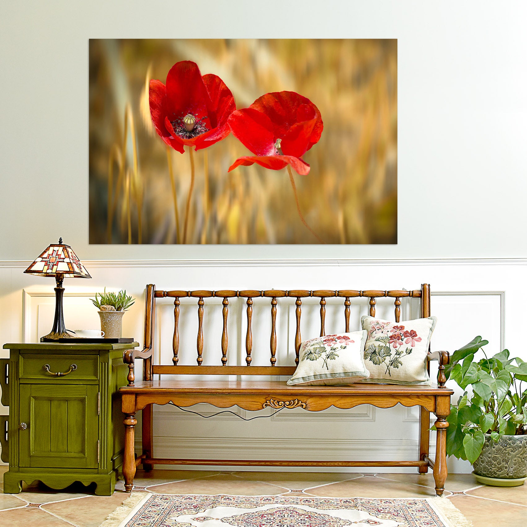 3D Red Flowers 220 Marco Carmassi Wall Sticker