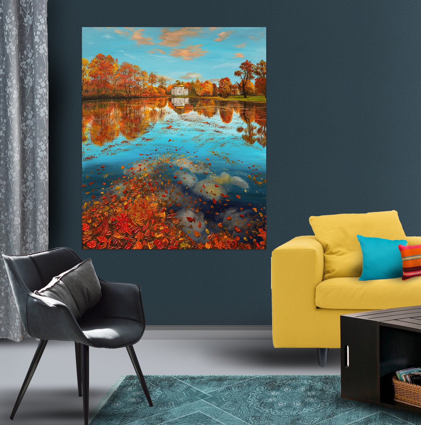 3D Lake Surface Trees 1821 Marina Zotova Wall Sticker