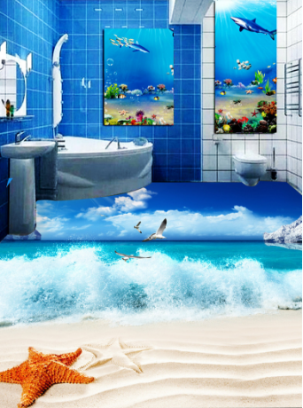 3D Seabirds 276 Floor Mural Wallpaper AJ Wallpaper 2