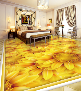 3D Flowers Blossom 011 Floor Mural Wallpaper AJ Wallpaper 2
