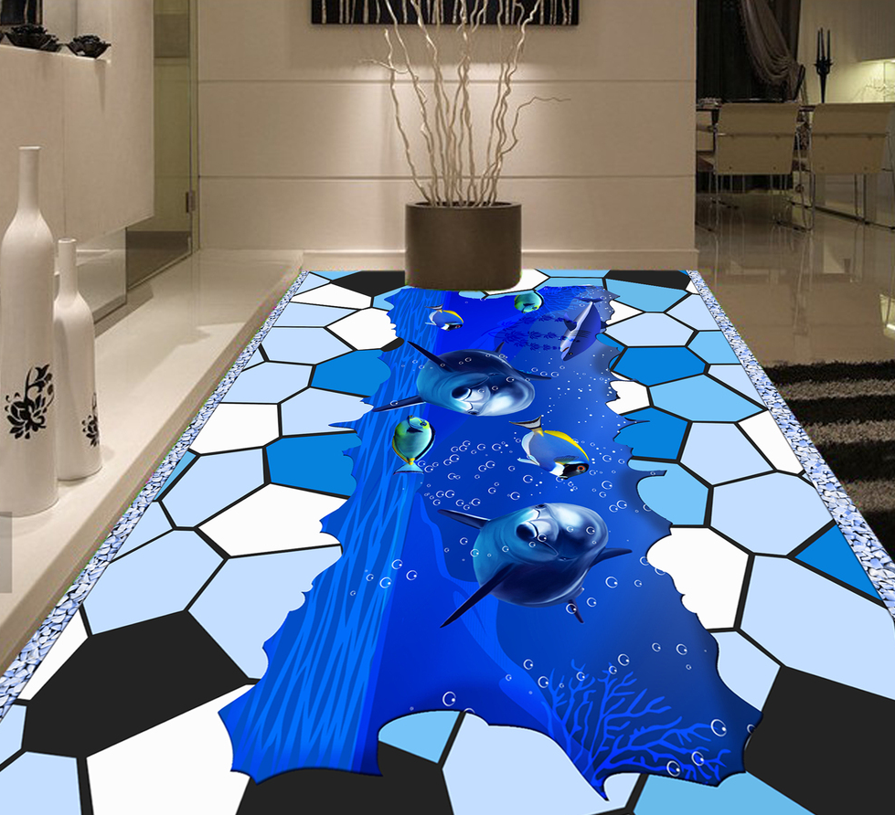 3D Ocean Stitching 556 Floor Mural Wallpaper Murals Rug & Mat Print Epoxy waterproof bath floor