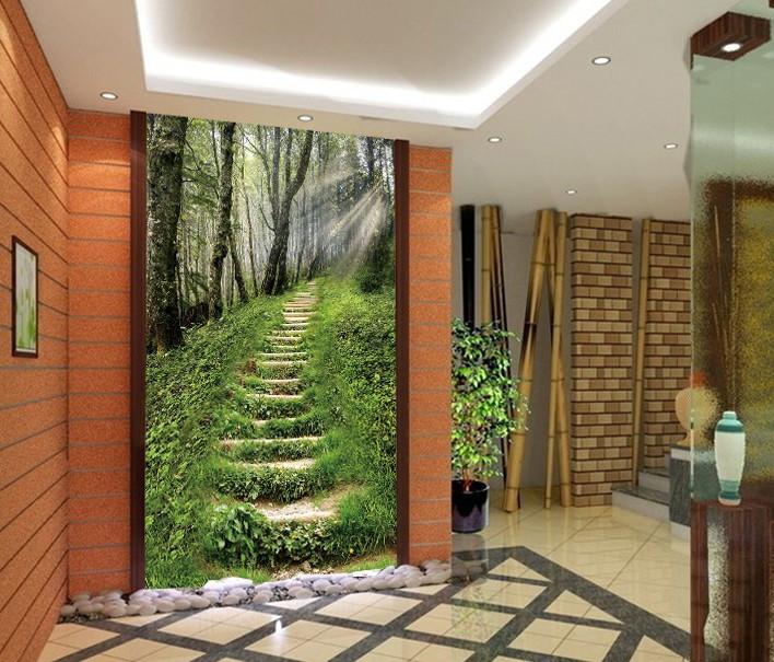 Forest Stone Steps Wallpaper AJ Wallpaper