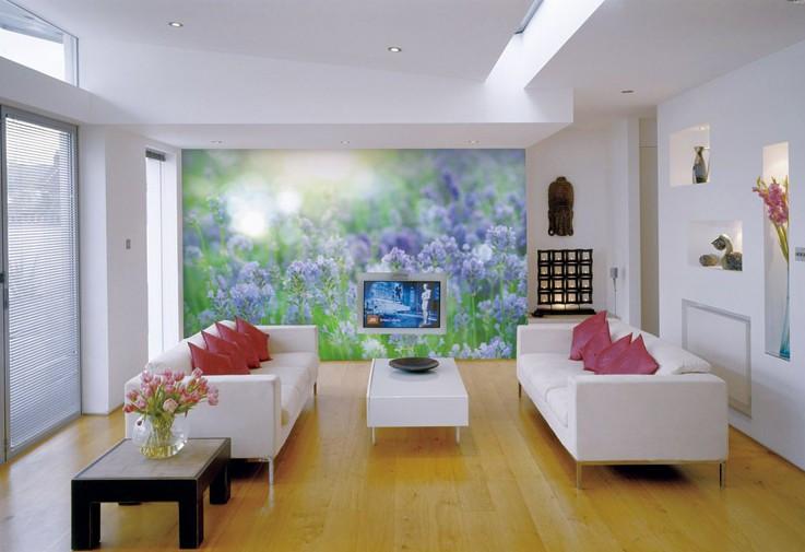 Blue Blossoms Wallpaper AJ Wallpaper