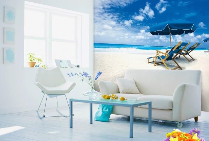 Beach Chairs Wallpaper AJ Wallpaper