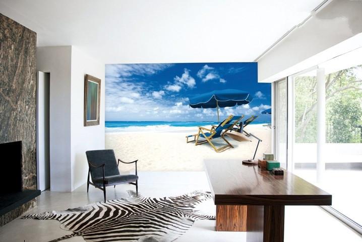 Beach Chairs Wallpaper AJ Wallpaper