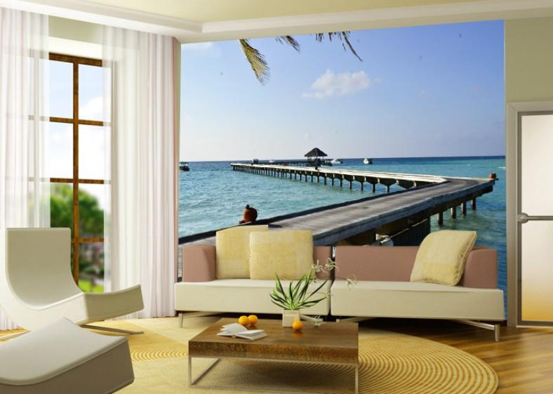 Romantic Sea Bridge Wallpaper AJ Wallpaper