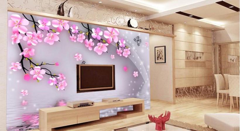 Pink Flowers Wallpaper AJ Wallpaper