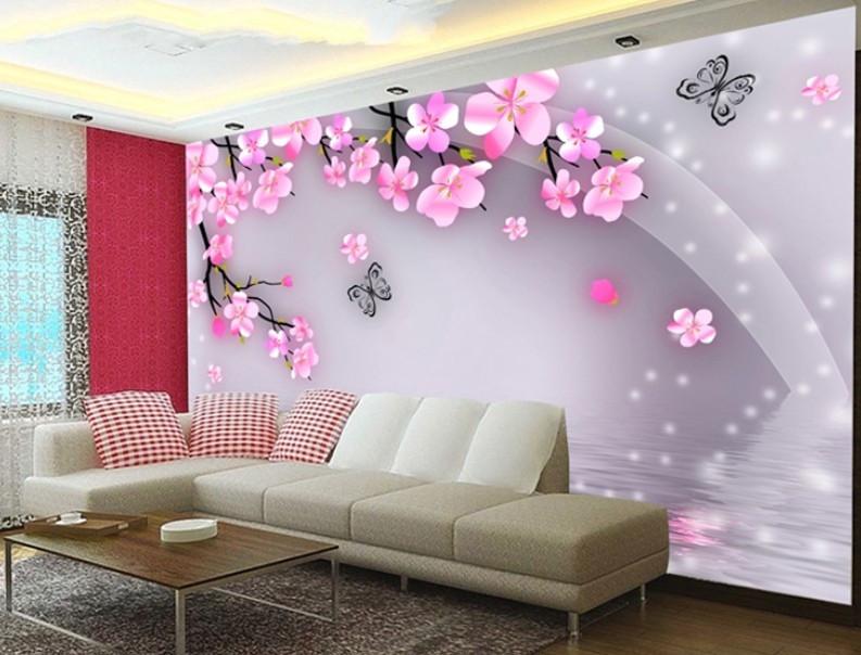 Pink Flowers Wallpaper AJ Wallpaper