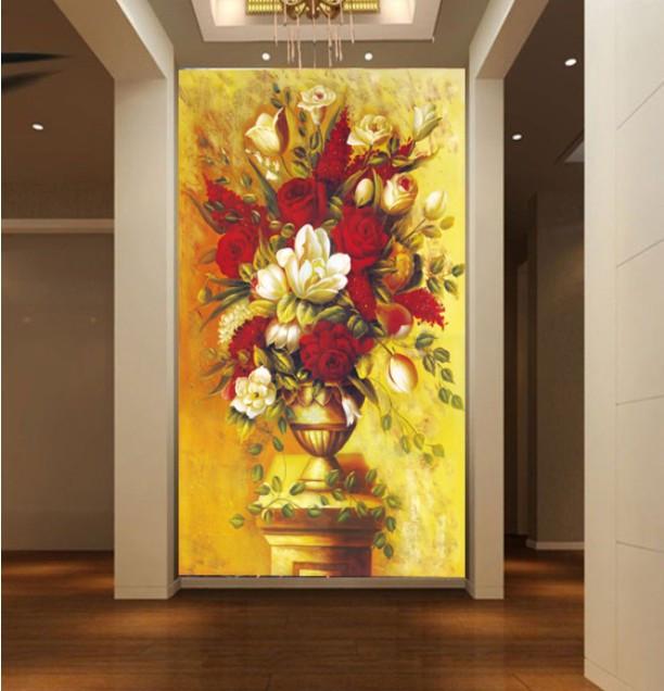 Flowers Painting Wallpaper AJ Wallpaper