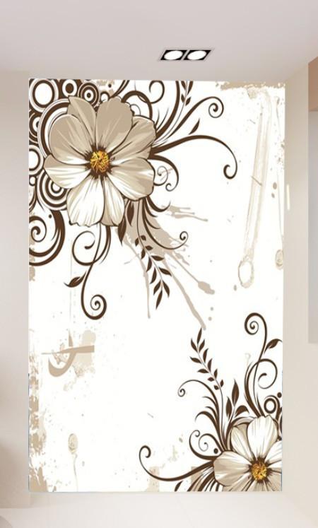 Flowers Graffiti Wallpaper AJ Wallpaper