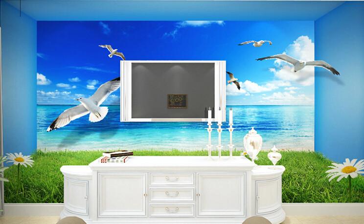 Flying Sea Gulls Wallpaper AJ Wallpaper