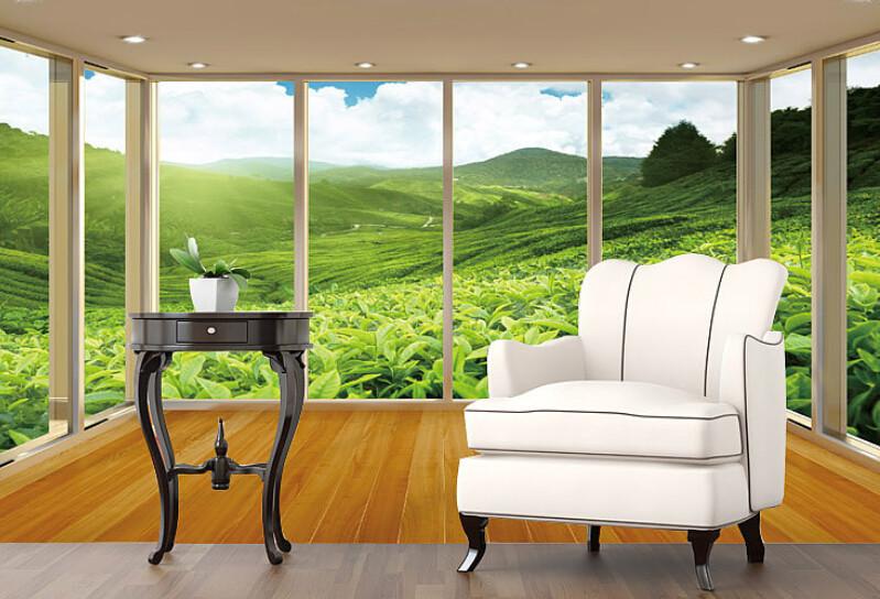 Green Tea Mountain Wallpaper AJ Wallpaper