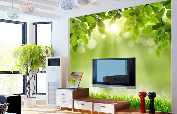 Green Leaves Wallpaper AJ Wallpaper