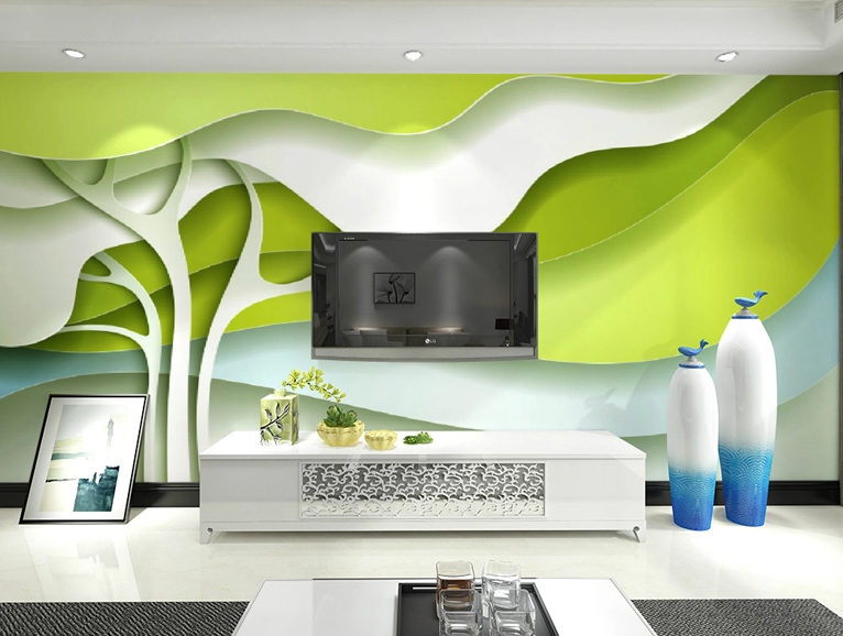 Green White Striped Wallpaper AJ Wallpaper