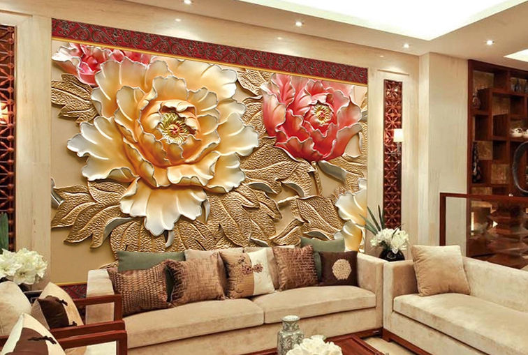 Colorful Peonies Wallpaper AJ Wallpaper