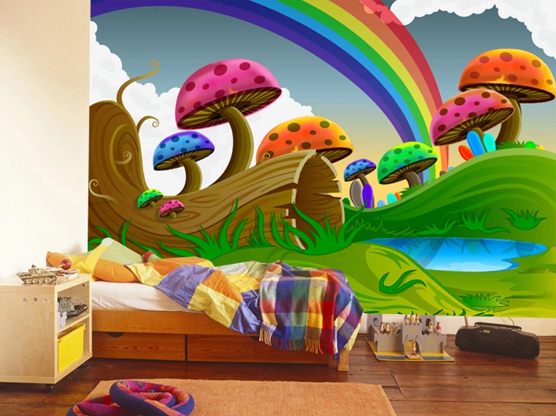 Color Mushrooms Wallpaper AJ Wallpaper