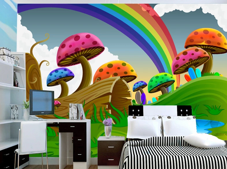 Color Mushrooms Wallpaper AJ Wallpaper