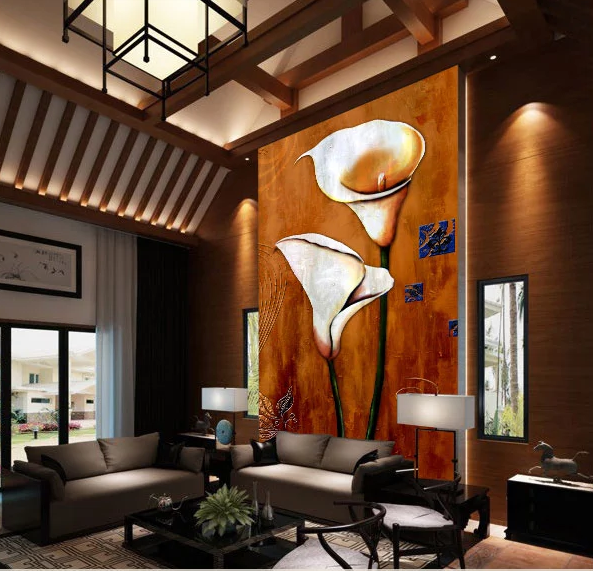 Standing White Flowers Wallpaper AJ Wallpaper