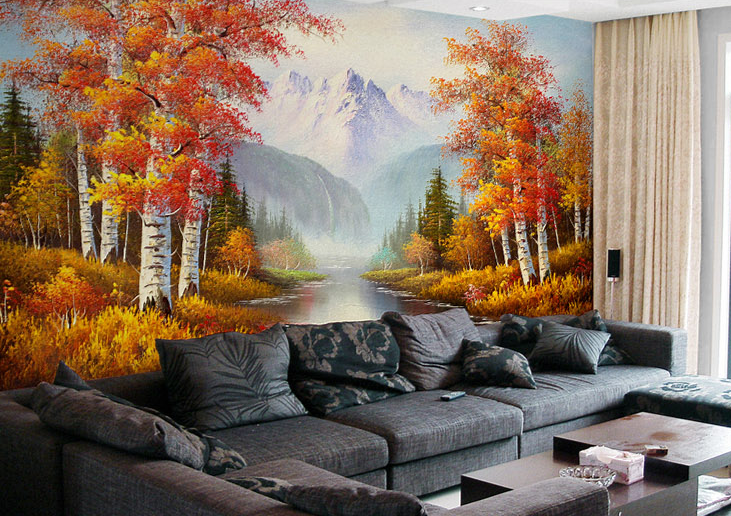 Yellow Trees Wallpaper AJ Wallpaper