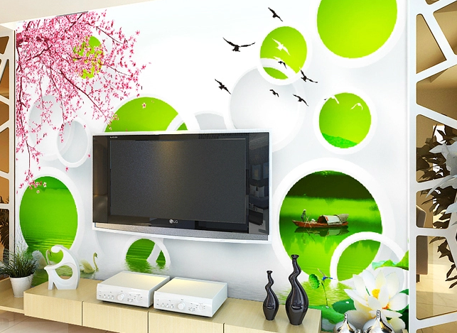 Green Circles Wallpaper AJ Wallpaper