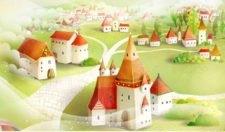 Fairy Tale Village 2 Wallpaper AJ Wallpaper