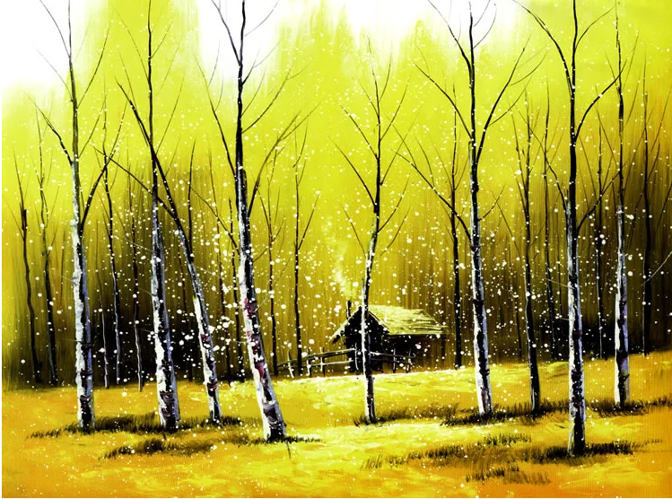 Log Cabin In Woods Wallpaper AJ Wallpaper