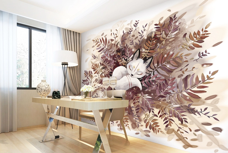 Sleeping Little Fox Wallpaper AJ Wallpaper