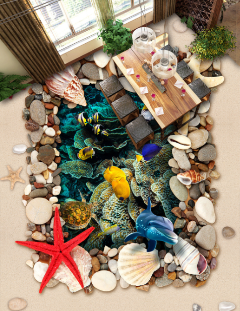 3D Beautiful Seabed Floor Mural Wallpaper AJ Wallpaper 2