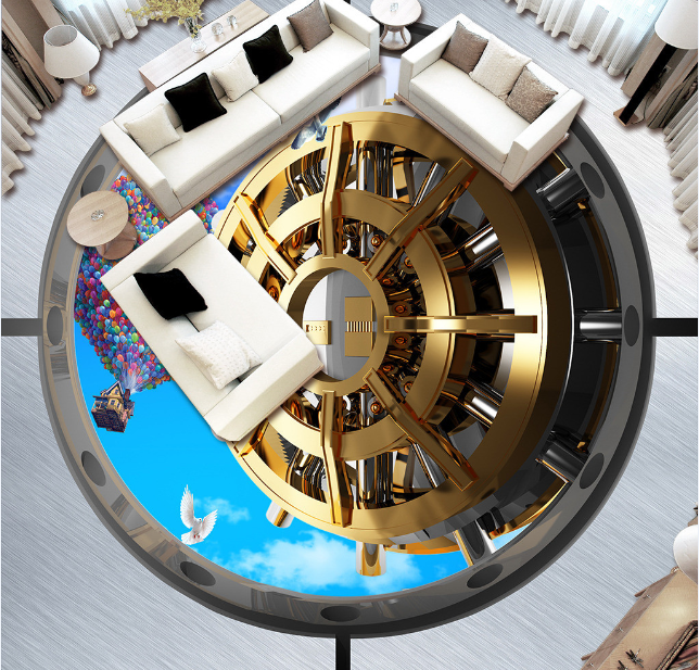 3D Sky Door Floor Mural Wallpaper AJ Wallpaper 2