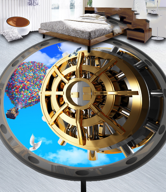 3D Sky Door Floor Mural Wallpaper AJ Wallpaper 2