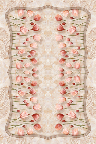 3D Tulips Floor Mural Wallpaper AJ Wallpaper 2