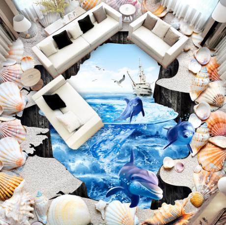 3D Sea Hole Floor Mural Wallpaper AJ Wallpaper 2