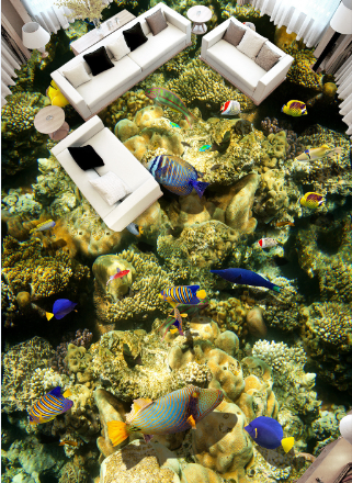 3D Seabed Floor Mural Wallpaper AJ Wallpaper 2