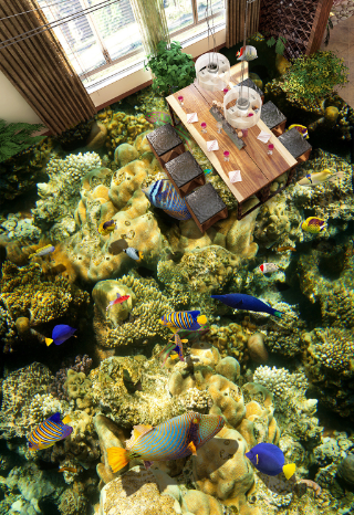 3D Seabed Floor Mural Wallpaper AJ Wallpaper 2