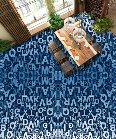 3D Alphabet World 280 Floor Mural Wallpaper Murals Rug & Mat Print Epoxy waterproof bath floor