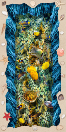 3D Hole Bottom Lake Floor Mural Wallpaper AJ Wallpaper 2