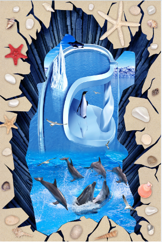 3D Funny Ocean Floor Mural Wallpaper AJ Wallpaper 2