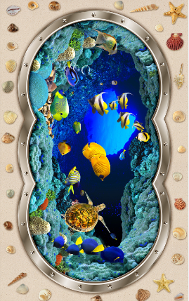 3D Sea Window Floor Mural Wallpaper AJ Wallpaper 2