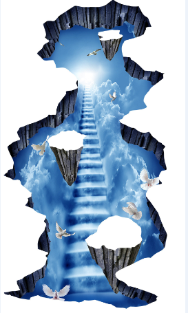 3D Heaven Stairs Floor Mural Wallpaper AJ Wallpaper 2