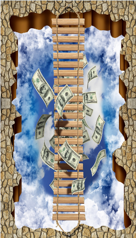3D Sky Money Bridge Floor Mural Wallpaper AJ Wallpaper 2