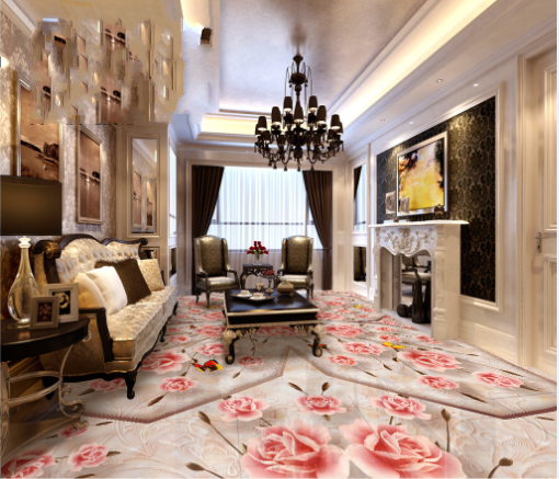 3D Pink Flowers 240 Floor Mural Wallpaper Murals Rug & Mat Print Epoxy waterproof bath floor