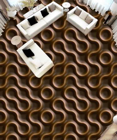 3D Brown Arc 0234 Floor Mural Wallpaper Murals Rug & Mat Print Epoxy waterproof bath floor