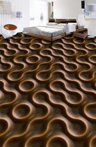 3D Brown Arc 0234 Floor Mural Wallpaper Murals Rug & Mat Print Epoxy waterproof bath floor