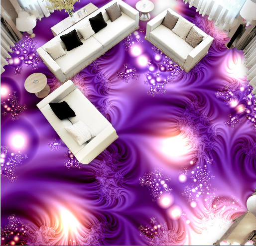 3D Bright Purple Floor Mural Wallpaper AJ Wallpaper 2