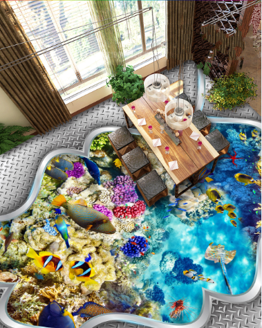 3D Seabed Stone 038 Floor Mural Wallpaper AJ Wallpaper 2