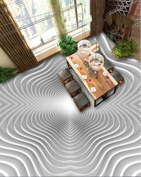 3D Beautiful Stripes Floor Mural Wallpaper AJ Wallpaper 2