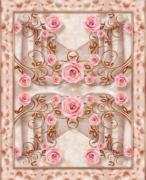 3D Flower Rattan Floor Mural Wallpaper AJ Wallpaper 2